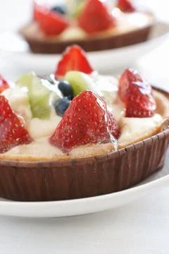 Fruit tarts Stock Photos