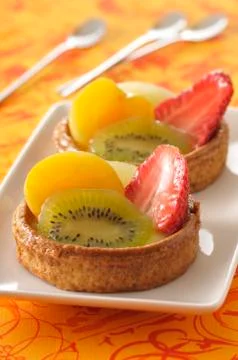 Fruit Tarts Stock Photos