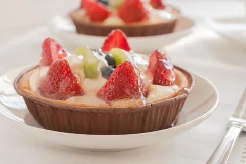 Fruit tarts Stock Photos
