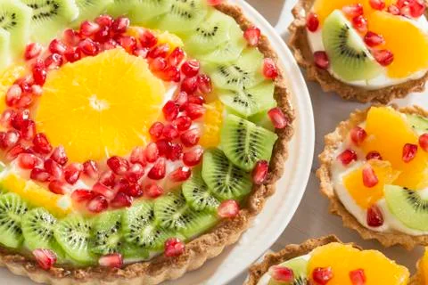 Fruit tarts 库存照片