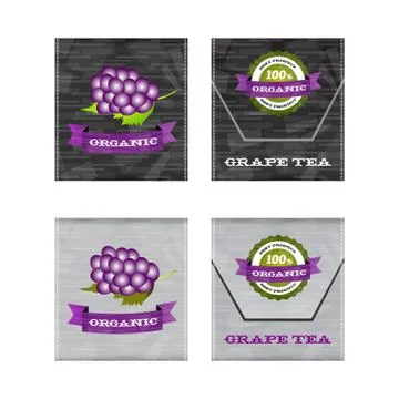 Fruit tea bags Stock Illustration