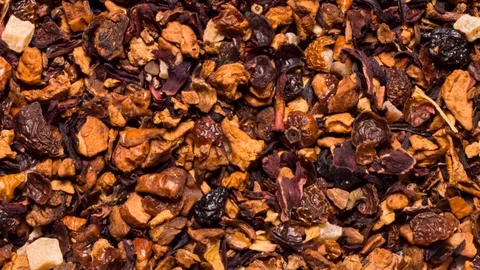 Fruit tea close up, textured background Stock Footage 124470247