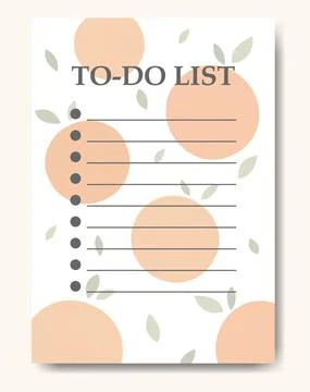 Fruit themed to-do list design template Stock Illustration