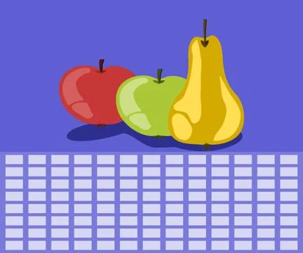 Fruit timetable Illustrazione stock