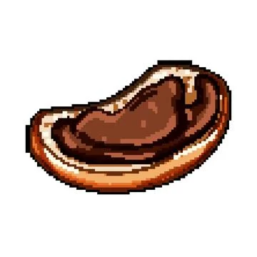 Fruit toast jam pixel art vector illustration Stock Illustration