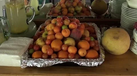 Fruit tray Stock Footage 12190382