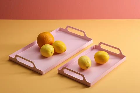 Fruit tray on the table Stock Photos