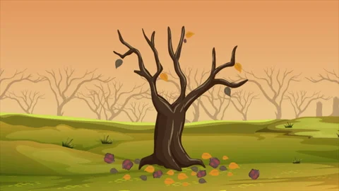 Fruit Tree Withering Due to Global Warming Stock Footage 281555015