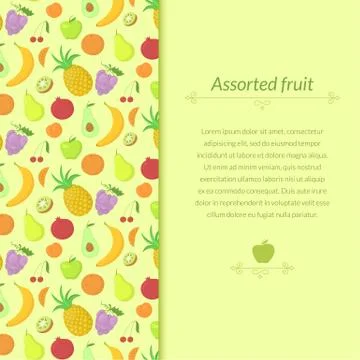 Fruit vector background Stock Illustration