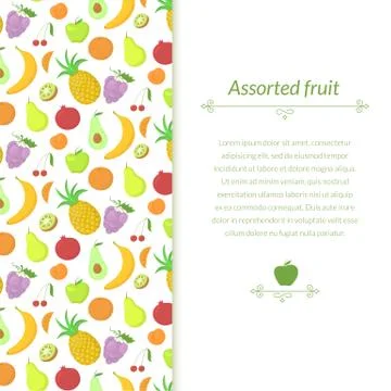Fruit vector background Stock Illustration
