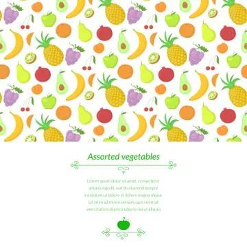 Fruit vector background Stock Illustration