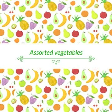 Fruit vector background Stock Illustration