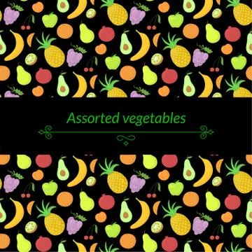 Fruit vector background Stock Illustration