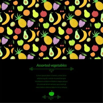 Fruit vector background Stock Illustration
