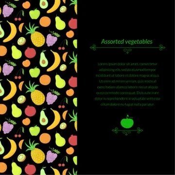 Fruit vector background Stock Illustration
