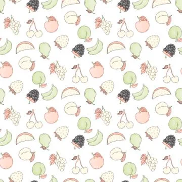 Fruit vector background Stock Illustration