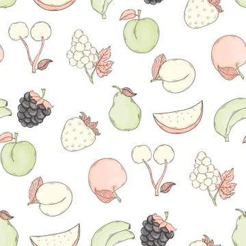 Fruit vector background Stock Illustration