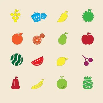 The fruit vector icon  design Stock Illustration