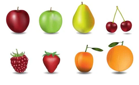 Fruit vector illustrations Stock Illustration