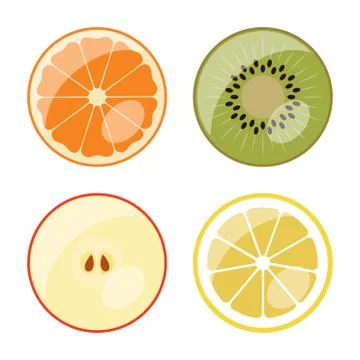 Fruit - vector web icons (buttons) Stock Illustration