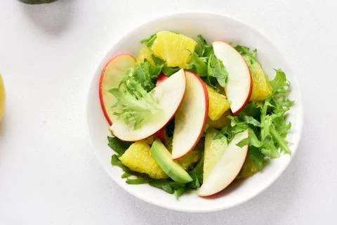 Fruit vegetable salad Stock Photos