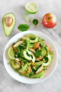 Fruit vegetable salad Stock Photos