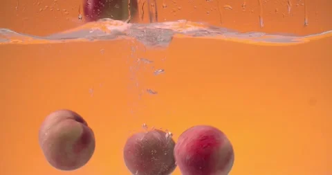 Fruit in the water Stock Footage 244666538