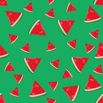 Fruit Watermelon pattern design background wallpaper vector illustration Illustrazione stock