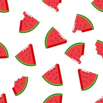 Fruit Watermelon seamless pattern vector illustration Illustrazione stock