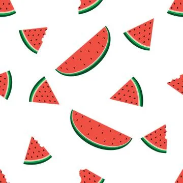Fruit Watermelon seamless pattern vector illustration Illustrazione stock