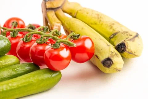 Fruit on white background Stock Photos