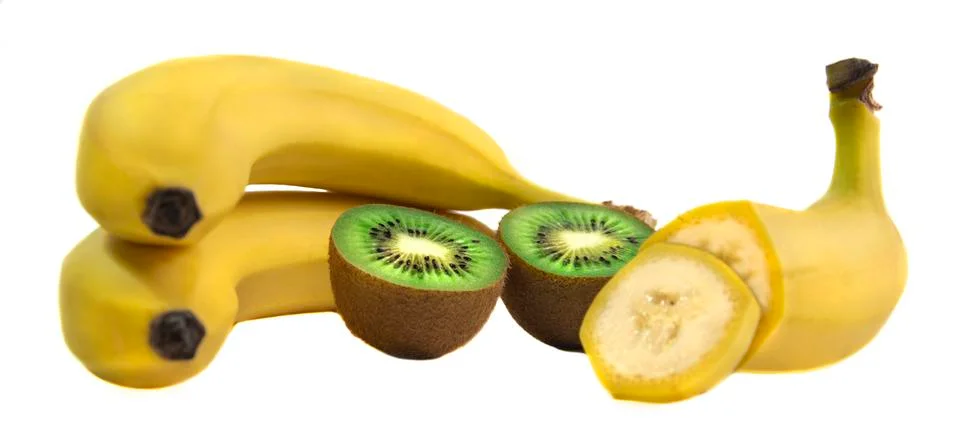 Fruit on white Stock Photos