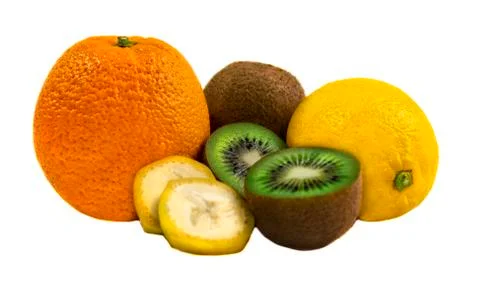 Fruit on white Stock Photos