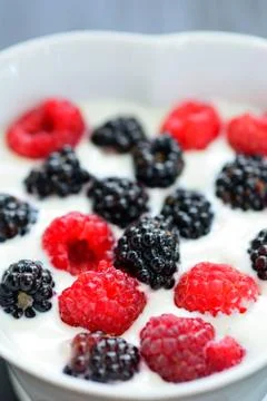 Fruit yogurt Stockfoto's