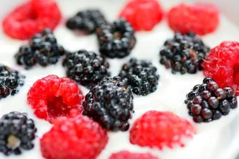 Fruit yogurt Stockfoto's