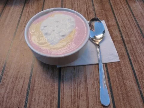 Fruit yogurt Stock Photos