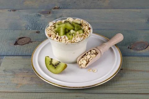 Fruit yogurt Stock Photos