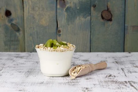 Fruit yogurt Stock Photos
