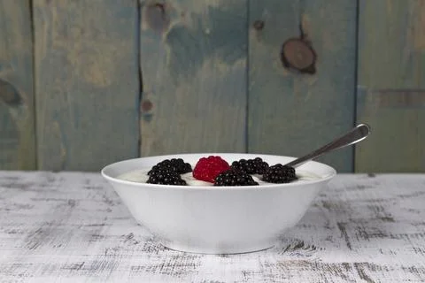 Fruit yogurt Stock Photos