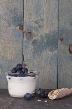 Fruit yogurt Stock Photos