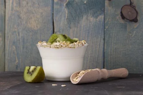 Fruit yogurt Stock Photos