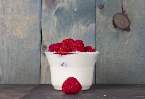 Fruit yogurt Stock Photos