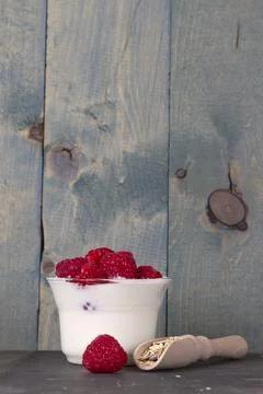 Fruit yogurt Stock Photos