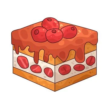 Fruitcake illustration Stock Illustration
