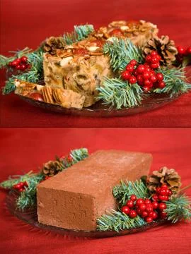 Fruitcake or Brick Stock-Fotos