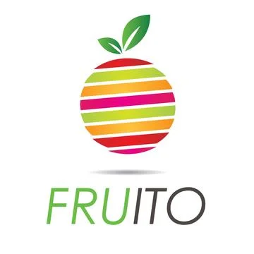 Fruito multi color fruit logo Stock Illustration