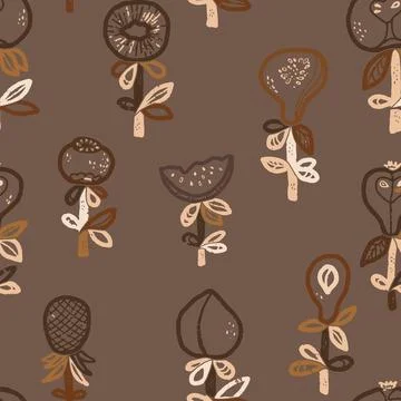 Fruits Abstract texture stylized seamless pattern rapport vector Stock Illustration