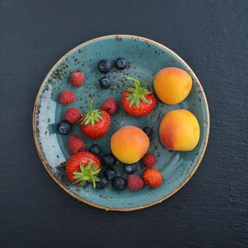 Fruits and berries Stock Photos