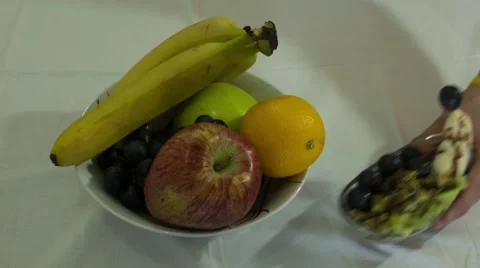 Fruits and Fruit Salat Stock Footage 68032207