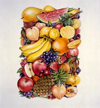 Fruits and Veg Stock Illustration